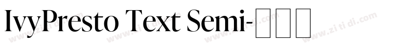 IvyPresto Text Semi字体转换